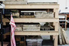 Lithografie-Steine der Werkstatt TIZIANA in Pirna von Olivia Christen TIZIANA Lithografie-Werkstatt und Arbeitsraum